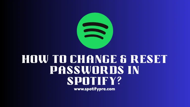 Reset Passwords in Spotify